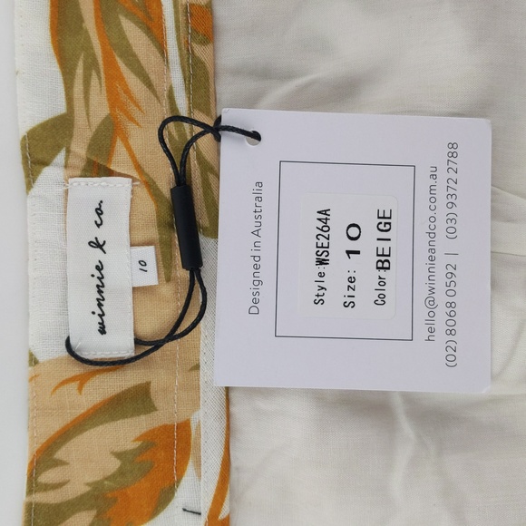 Minnie & Co Women's Shorts Size 10 Beige Green White Zip Fly Pockets Lined NEW - Picture 8 of 10